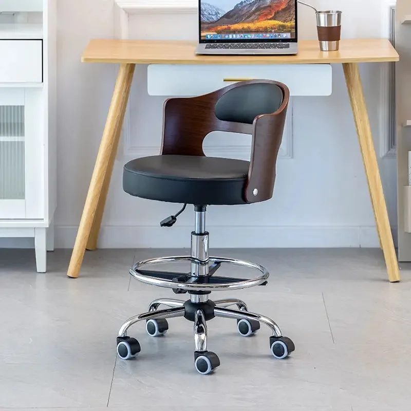 Chaise d'ordinateur confortable pour la maison, tabouret de maquillage, dossier en bois massif, dortoir, salle d'étude, bureau, chaise de jeu