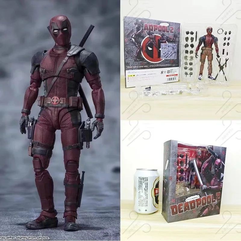 Marvel Deadpool Character Model Yamaguchi Style Joint Can Movable Figurine Toy Desktop Decoration Holiday Gift Birthday Surprise