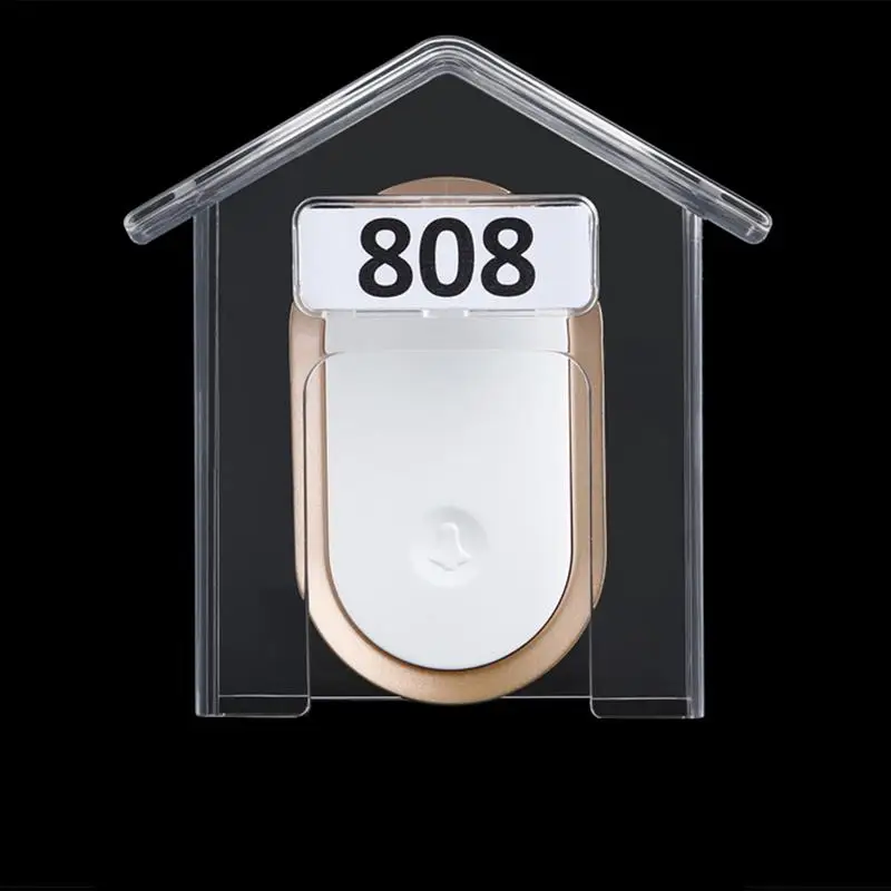 Doorbell Rain Cover Transparent House Shape Protector Cover Weather Proof Rain Shield For Door Locks Door Knobs Universal