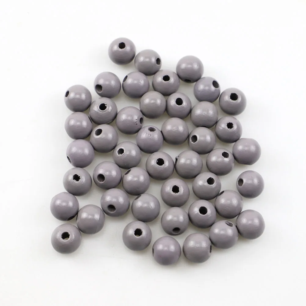 

100Pcs Solid Wood Bracelet Spacer Beads Smooth Round DIY Craft Jewelry Making Supplies for Necklace Handmade Gift
