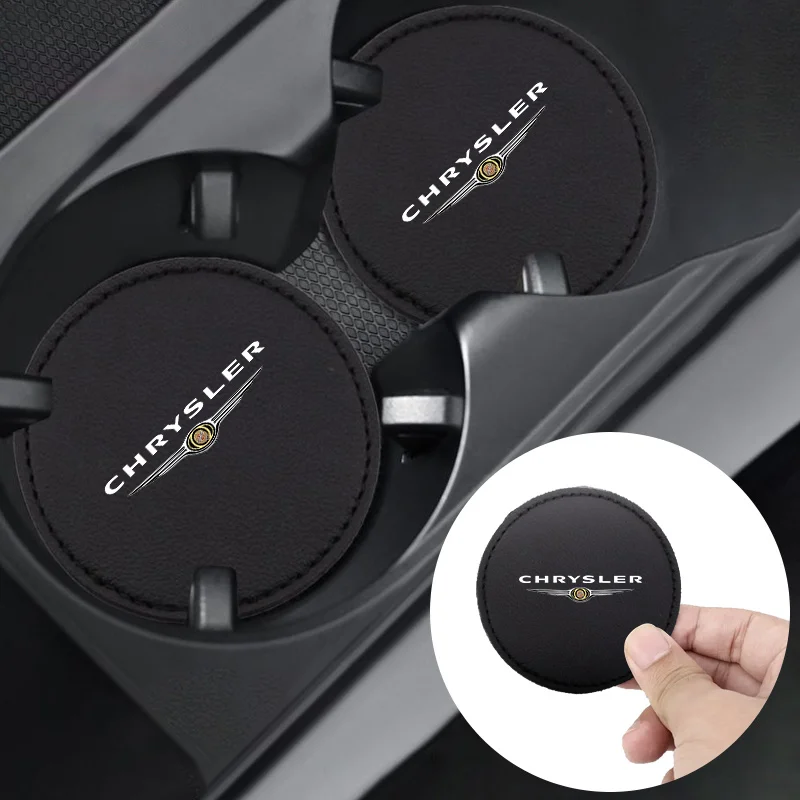 2pcs Car Water Cup Bottle Holder Anti-slip Pads Mats For Chrysler 300c Voyager Town Country Grand Voyager Interior Accessories view 2