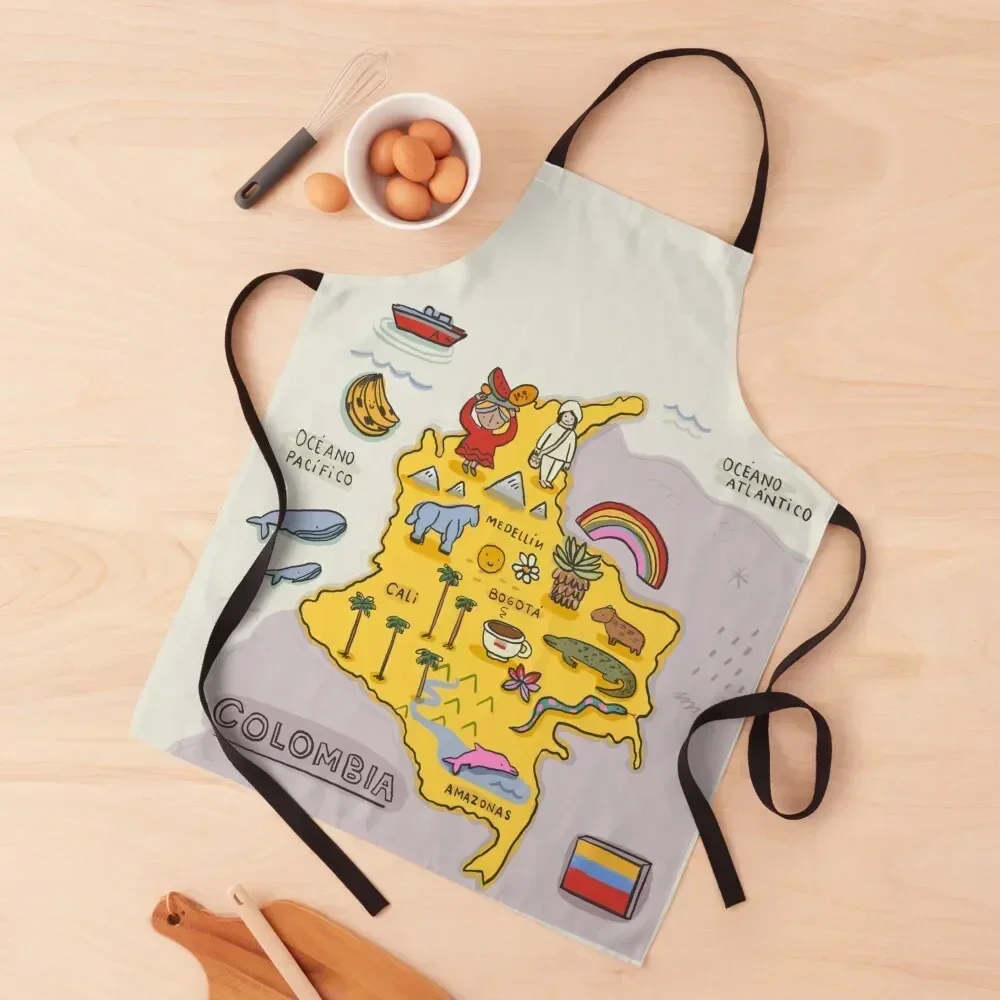 COLOMBIA Apron All For Kitchen And Home Things For Kitchen christmas 2025 Apron