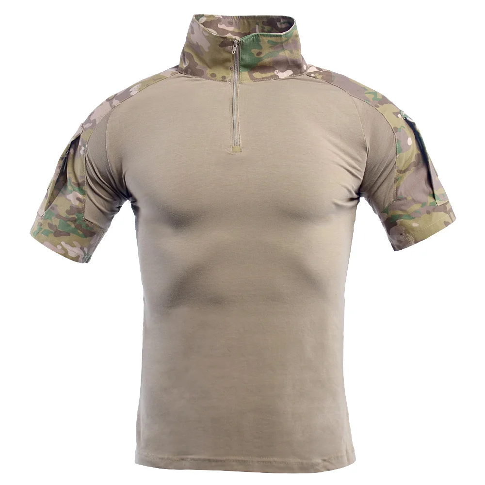 Tactical Short Sleeve Shirts for Men, Military Shirt, Outdoor Shirt, Combat Shirt, 1/4 Zip