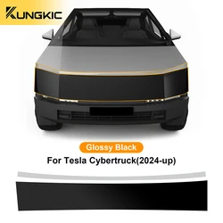 Black Glossy Matte for Tesla Cybertruck 2024-Up Car Paint Protection Film PPF Car Front Bumper B Pillars Kit Anti-Scratch Trim