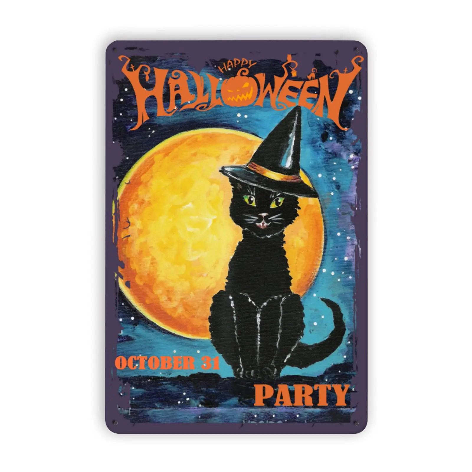 Halloween Party Vintage Tin Sign Home Decor Tin Sign Retro Metal 12