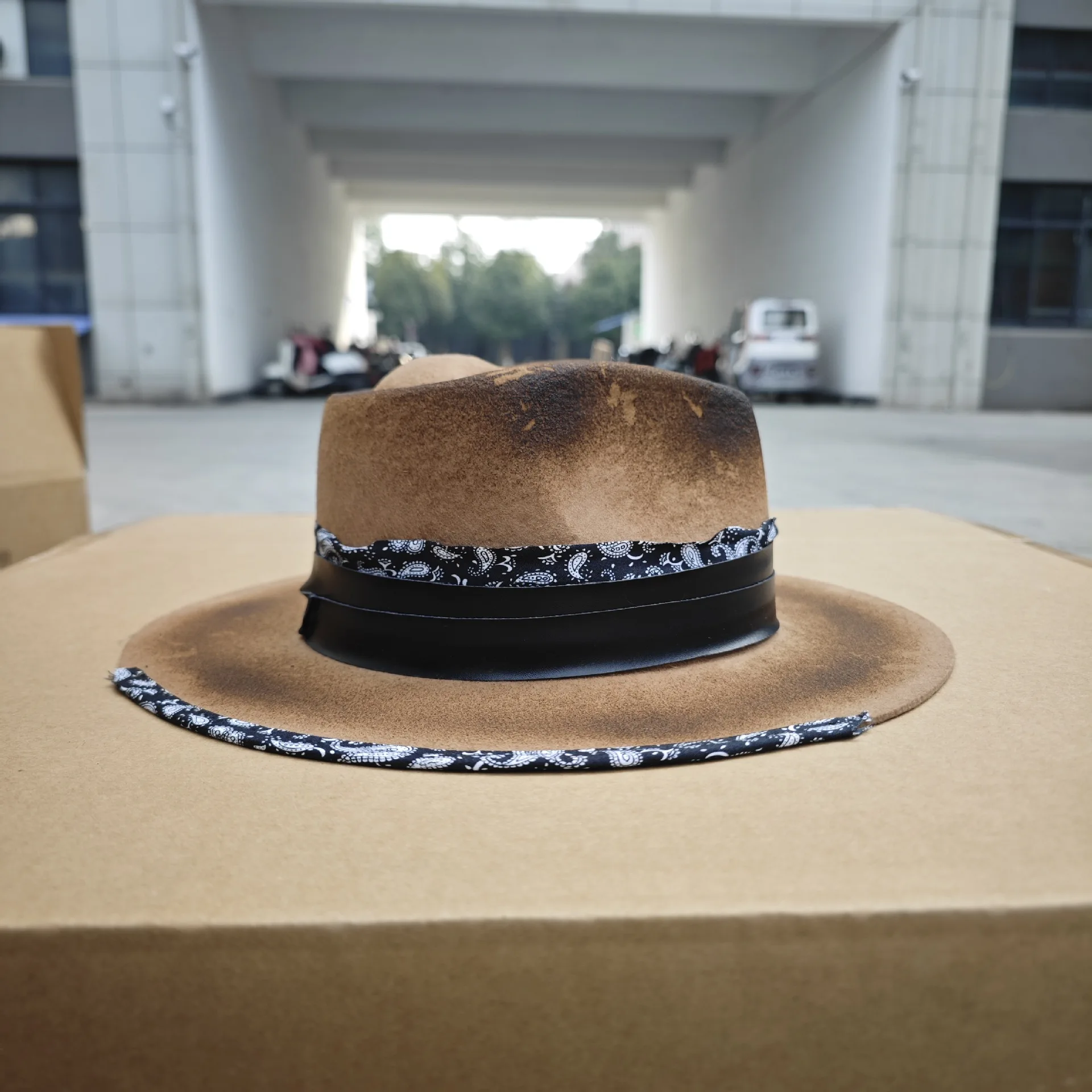 قبعة جمجمة من الصوف الخالص، قبعة من الصوف بنمط عتيق #4