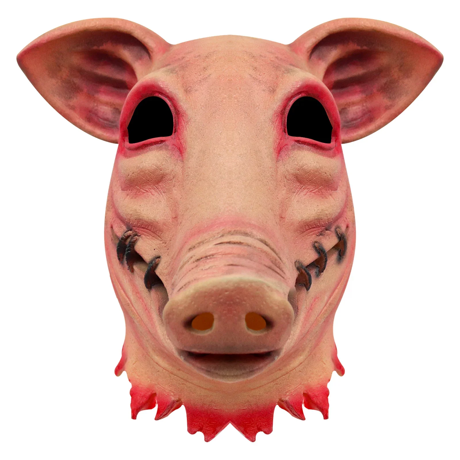 2024 Scary Mask Pig Head Mask Latex Full Head Headgear Halloween Realistic Biochemical Evil Monster Animal Scary Costume Party