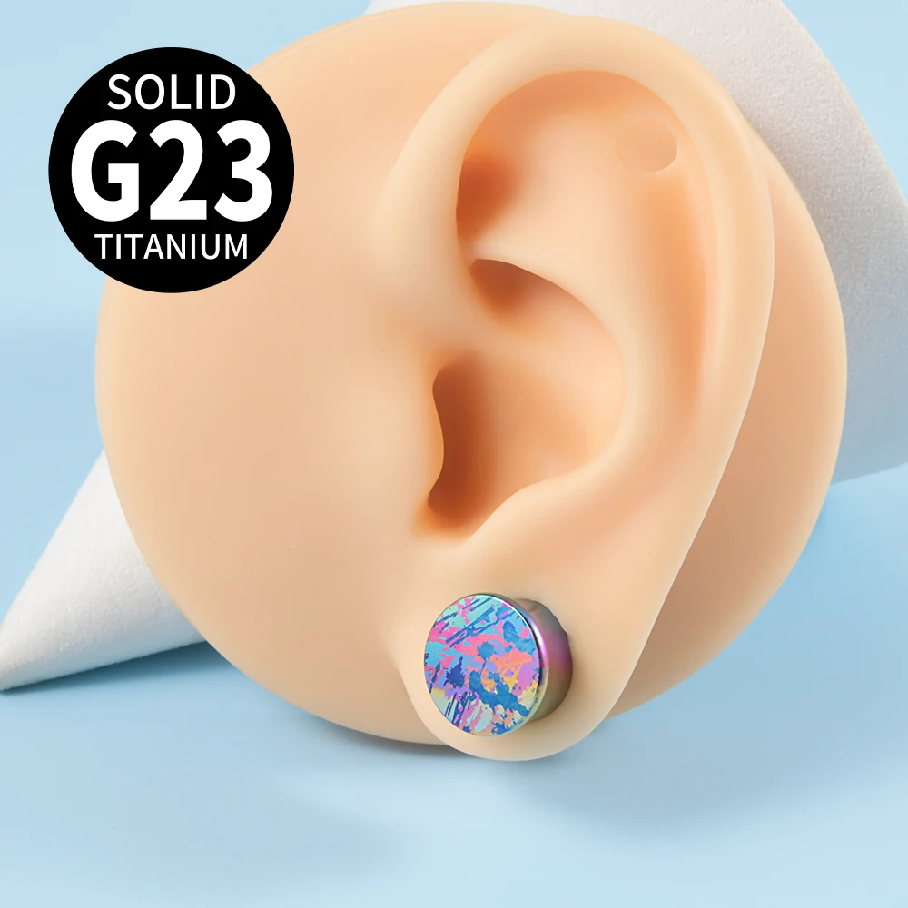 1PC G23 Solid Titanium Ear Plugs, Double Flare Stretching