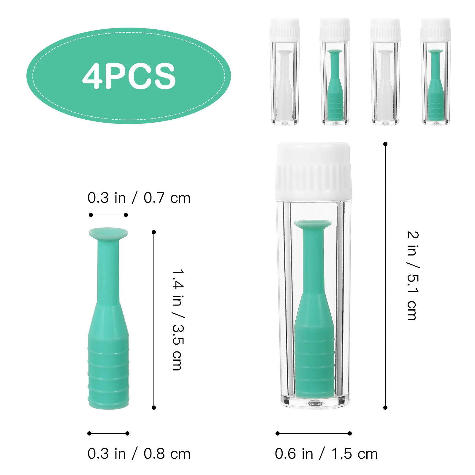 4Pcs Contact Lens Case Tools Compact Suction Inserter Remover Holders Anti-Slip Grip Lens Removal Tools for Travel