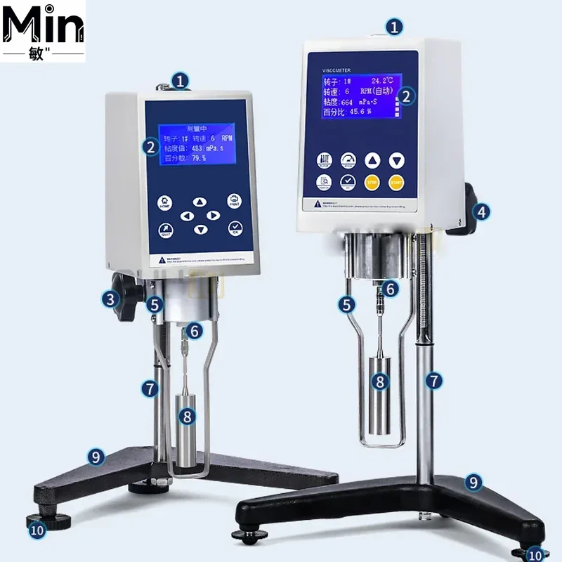 NDJ-5S/8S/9S Digital Rotary Viscometer 1-2000000mPa.S Portable Viscosity Tester for Paint Coating Glue Asphalt