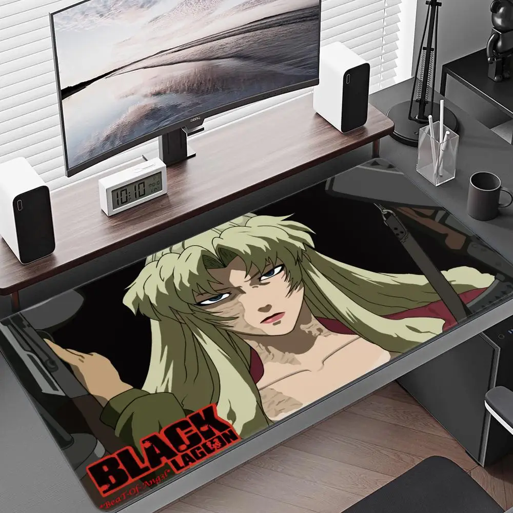 

Black Lagoon Mousepad Gamer Keyboard Xxl Gaming Mouse Pad Computer Desks Large Desk Protector Mats Accessories Pads Mat Pc Mause