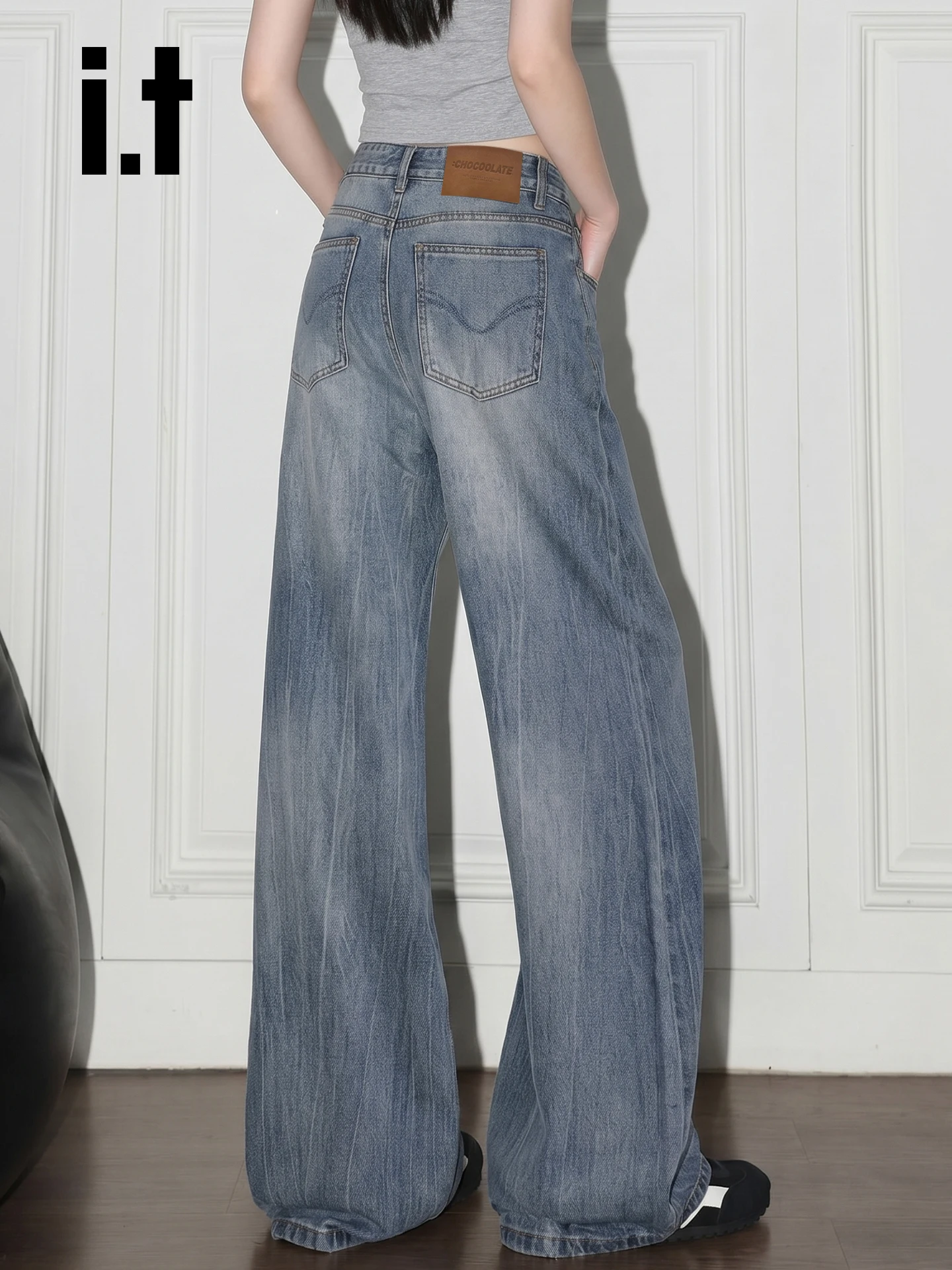 Pantalones vaqueros de mezclilla finos de verano para mujer, de cintura alta, estilo retro americano, Levis, largos hasta el suelo, efecto adelgazante