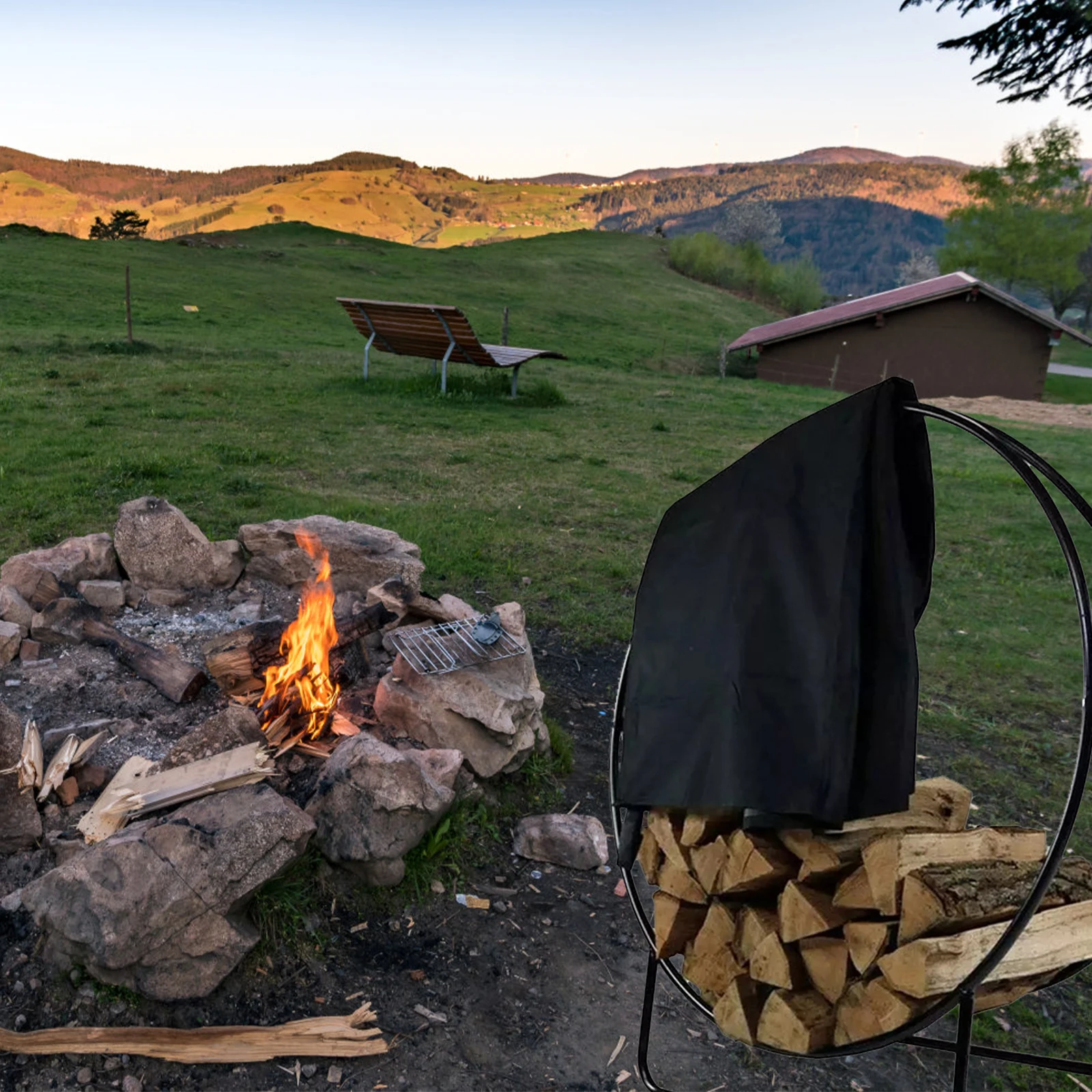 

1Pcs Firewood Cover Oxford Cloth Waterproof Windproof Outdoor Yard Stuff Protector Cover Outdoor Firewood Protector