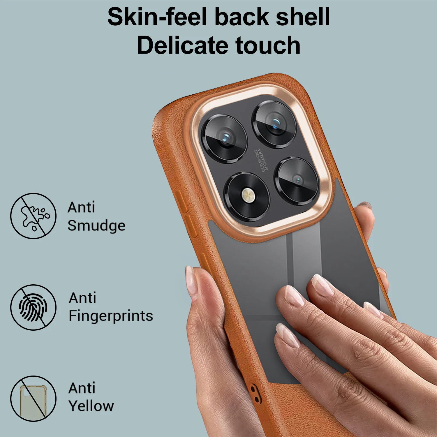Leather Acrylic Case for Xiaomi Redmi Note 14 13 Pro Plus Pro+ Redmi 14C 13C A3 4G 5G Poco Poko C75 Silicone Hard Phone Cover