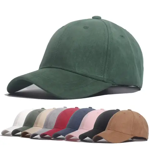 Solid Suede Baseball Caps Men Women Snapback Cap Cheap High Quality Solid Hats Yellow Green Khaki Hat