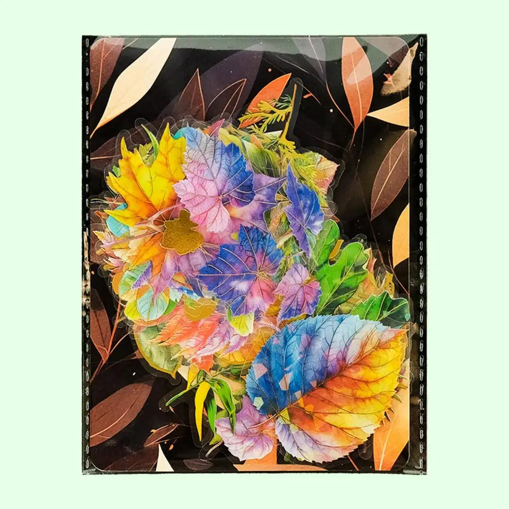 Calcomanías de hojas tropicales, pegatinas con forma de hojas de otoño, juego de cubiertas de ventana para niños, suministros de fiesta en casa para aula, reutilizables para niños pequeños