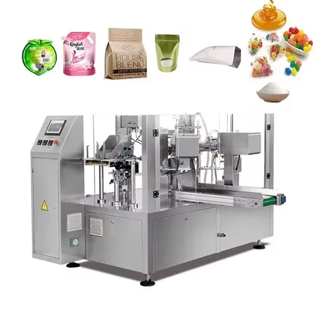 Indian Automatic Filling and Sealing Machine for Ready Made Pouches Packing Powders Liquids and Granules Efficiently