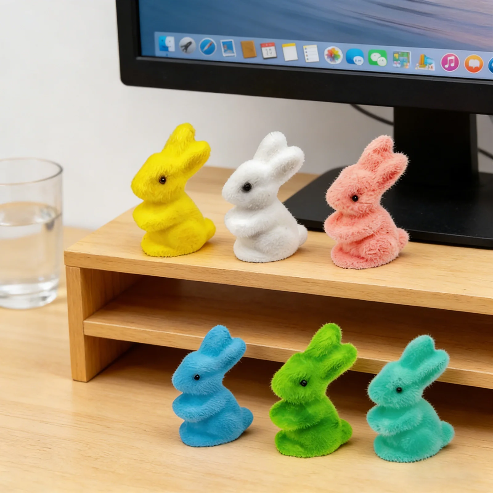 Colorful Foam Rabbit Realistic Rabbit Figurine Colorful Foam Easter Rabbit Ornament for Indoor Outdoor Holiday for Easter