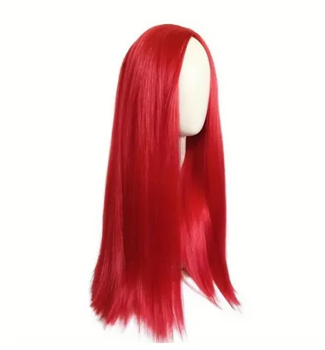 Halloween Horror Night Anime Wig Sally Cosplay Wigs Red Medium Long Straight Hair For Female