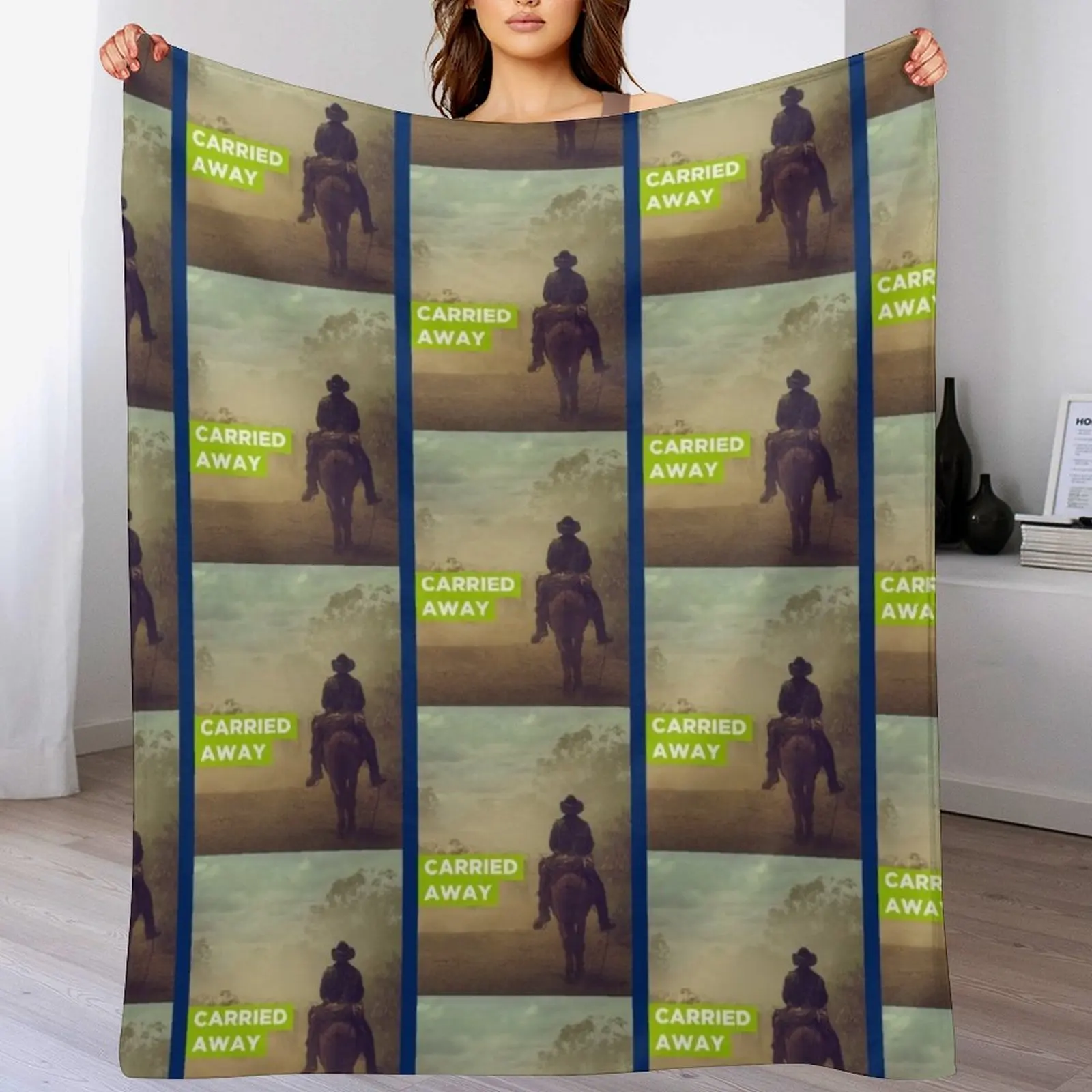 

Cowboy Throw Blanket Thermal for winter Soft Plush Plaid Summer Blankets