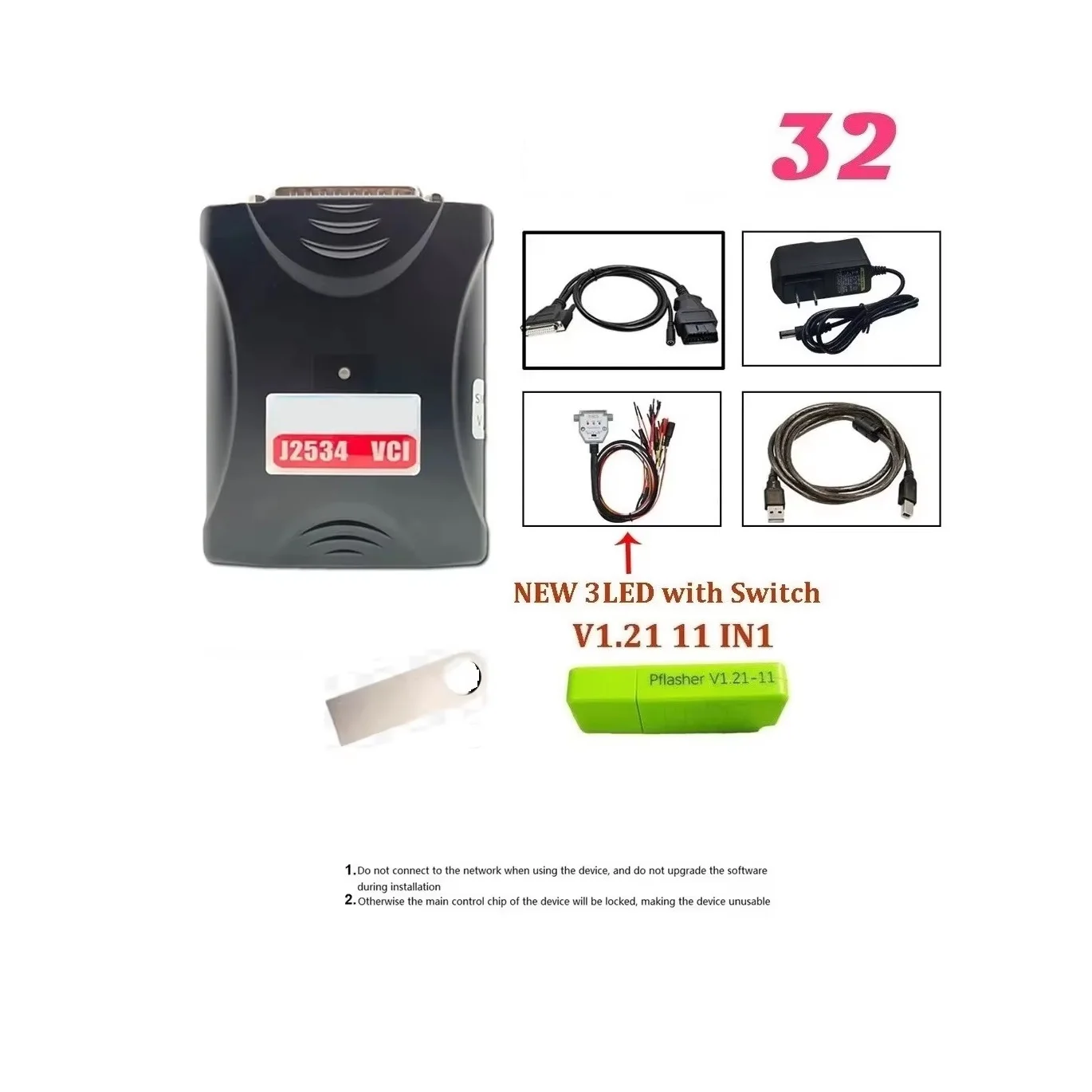 Image 5: Outil de programmation ECU J2534 VCI Pro, équipement de diagnostic automobile sur banc, puce