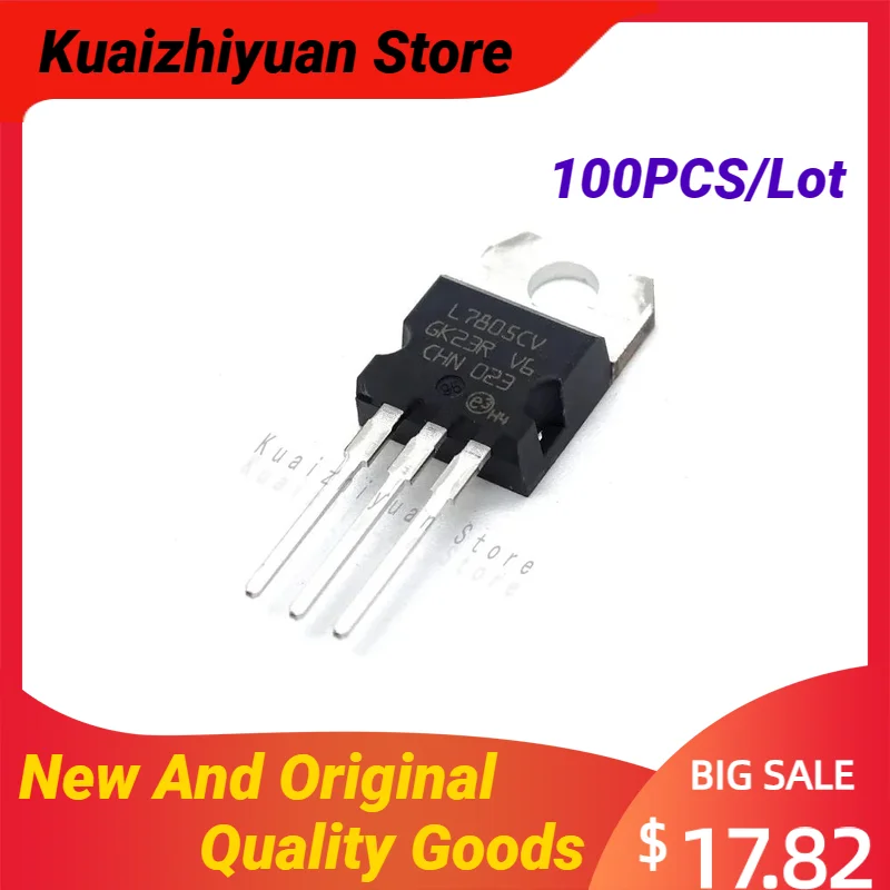 

100PCS/Lot New And Original Genuine L7805CV-DG L7805CV LM7805 TO-220 In Stock Quality Goods