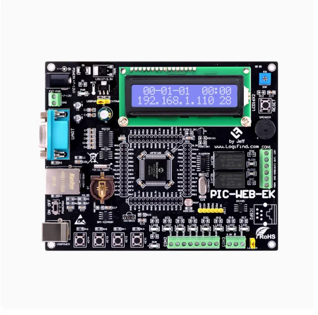 

PIC Microcontroller Ethernet Learning and Development Board PIC18F97J60 Network Control Webpage Control