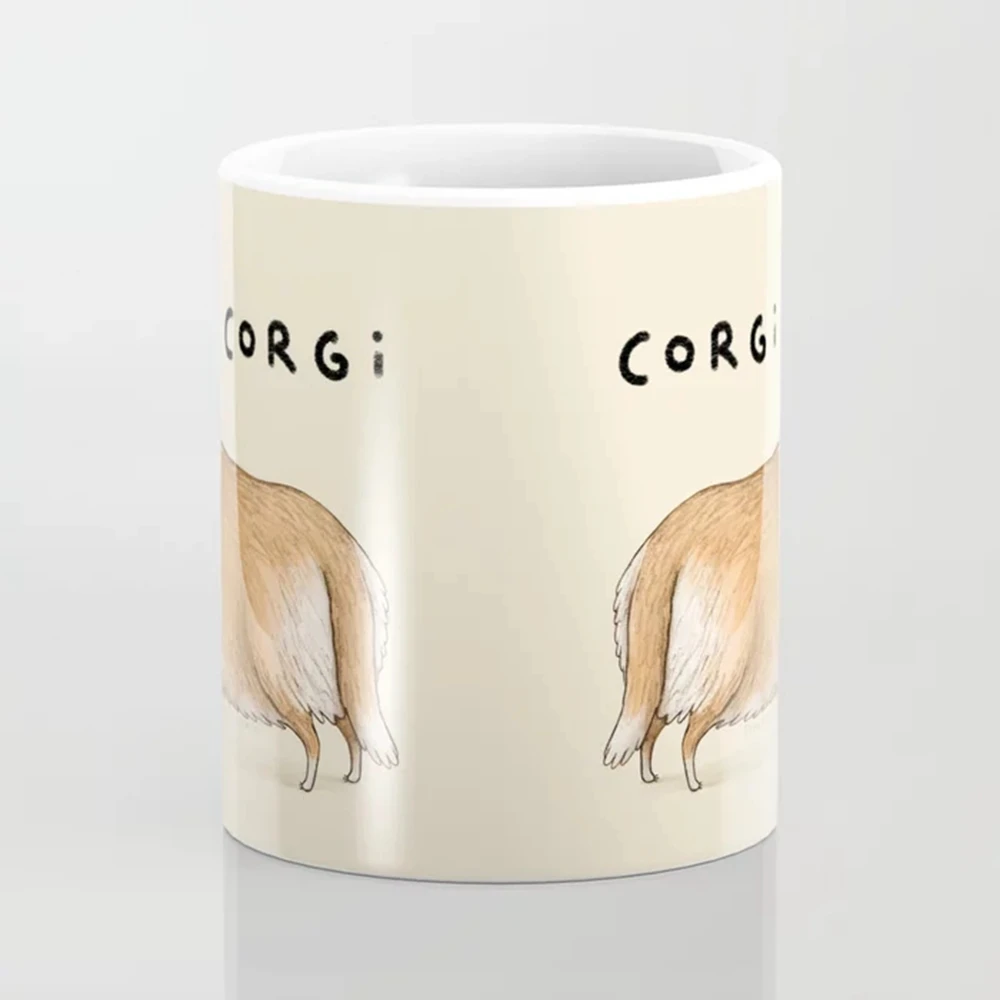 Cute Corgi  Coffee Mug 350ml Ceramic Dog lover Gift Mug Friends Birthday Gift