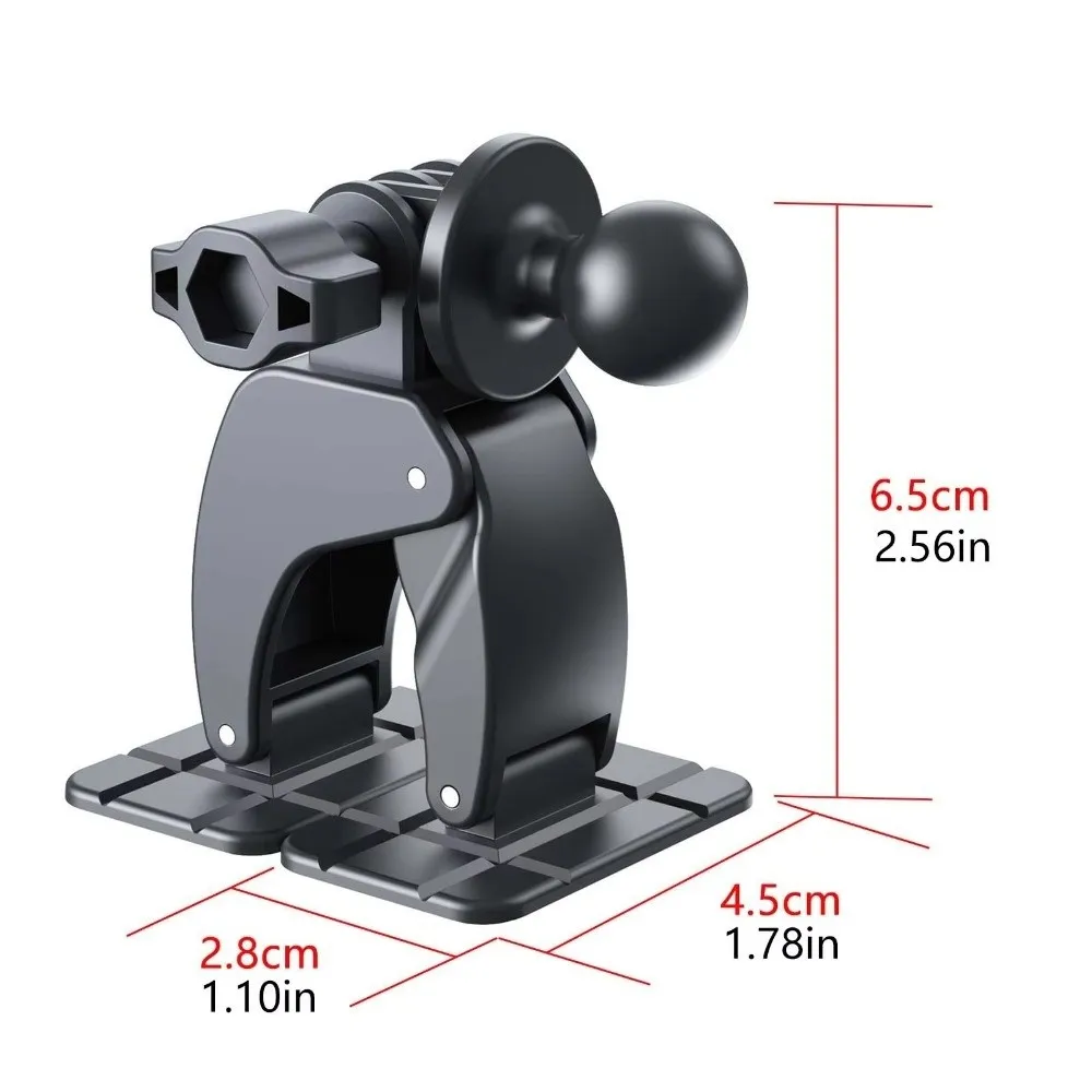 17mm Ball Head Car Mount 360 Degree Rotation Dual Adhesive Base Cellphone Support Bracket Self Adhesive Adjustable Mount