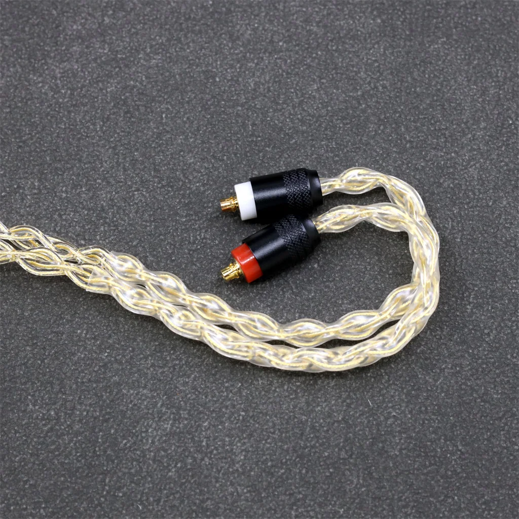 8 Core 99% 7n الفضة النقية 24k مطلية بالذهب سماعة كابل لسوني IER-M7 IER-M9 IER-Z1R سماعة 8423