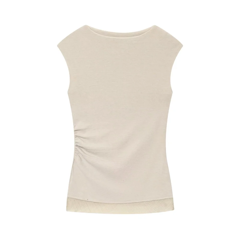 เสื้อพลีทผ้าเนื้อนุ่มสำหรับผู้หญิงคอลเลคชั่นฤดูใบไม้ร่วงและกระโปรงเอวกลาง