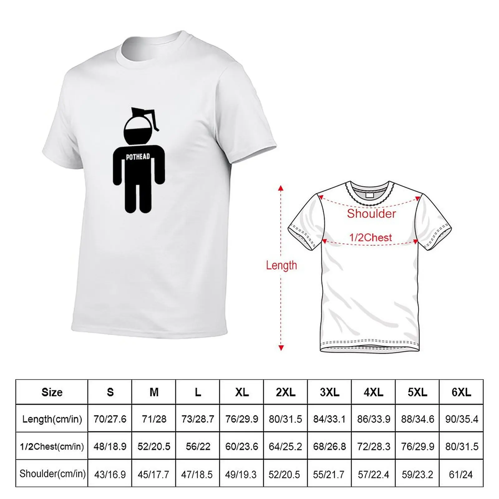 Pothead T-Shirt Casual All Match Tee Shirt for Men