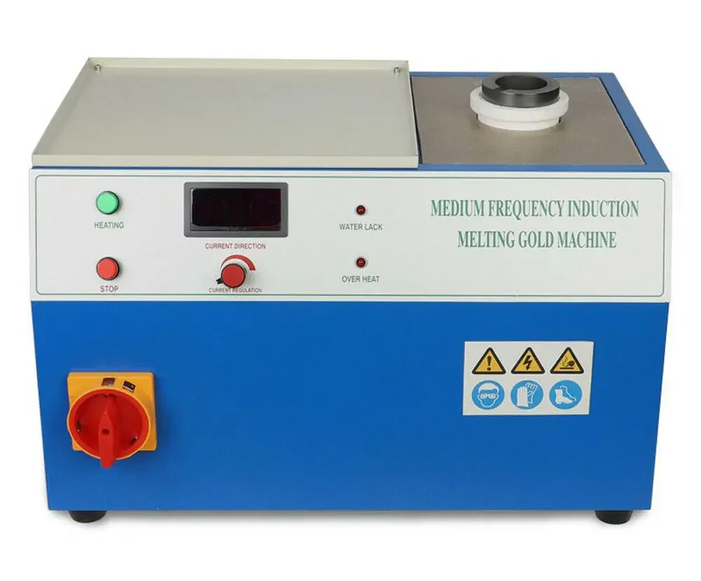 

220V 2KG High Temperature Platinum Gold Crucible Furnace Mini Small Electric Induction Metal Gold Melting Furnace Machine