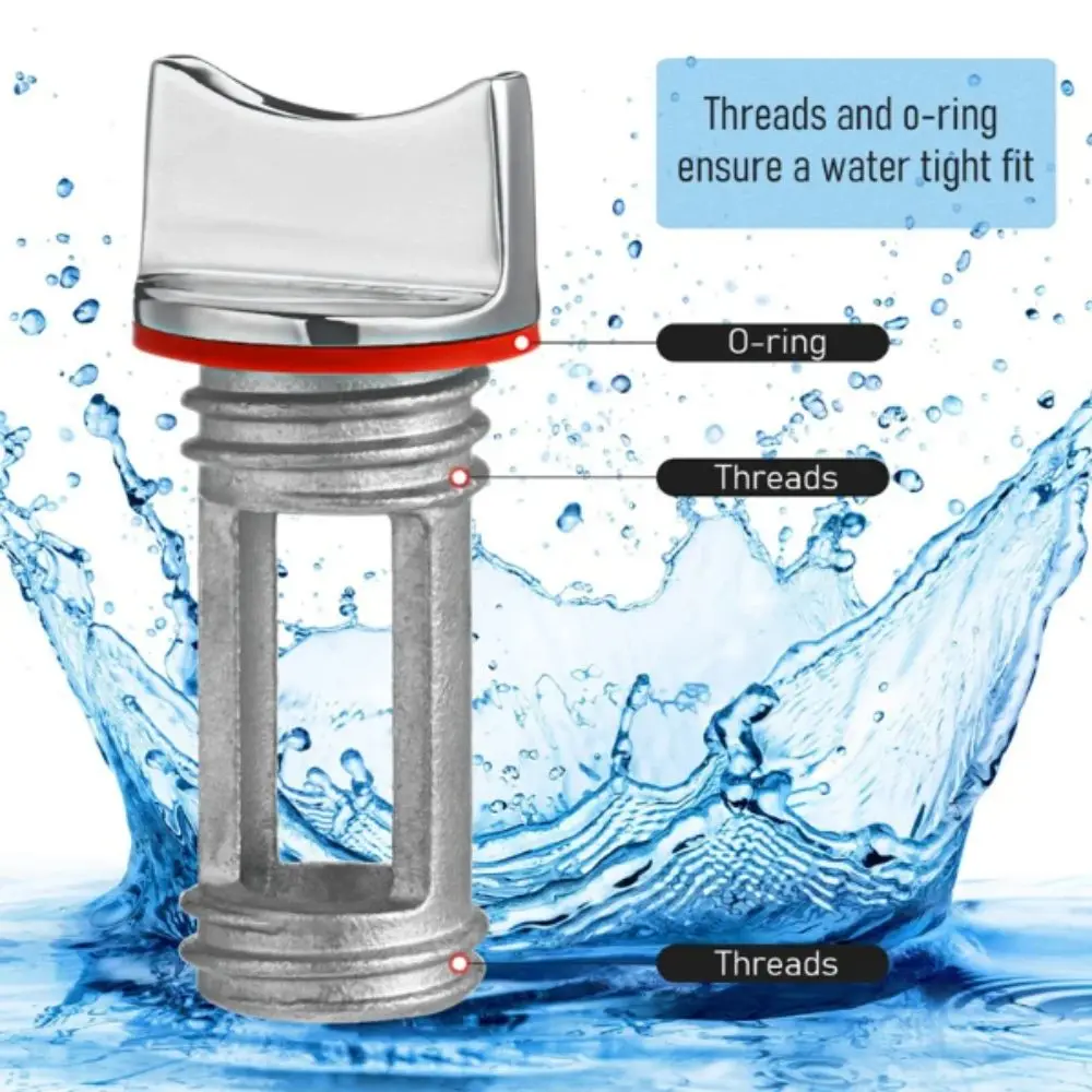Stainless Steel Drain Plug Round Shape Steel Construction Bung Hole Water Outlet Rubber Material Garboard Plug
