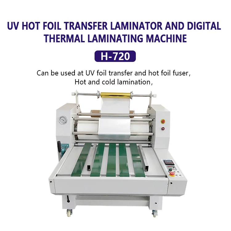 Heavy Duty 720mm Hydraulic UV Screen Printing Golden Silver Foiling Hot Cold Foil Sleeking Machine Automatic Laminating Machine