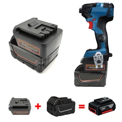 for Milwaukee 18V Li-ion Battery Convert to for Bosch 18V Lithium Battery Tool Battery Adapter Converter with Charging Function
