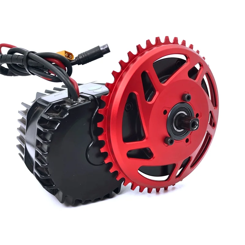 Imagem -02 - Chainring Roda Dentada para Bafang Mid Drive Motor Substituição de Bicicleta Elétrica Chainwheel Protector Vermelho Bbshd 42t
