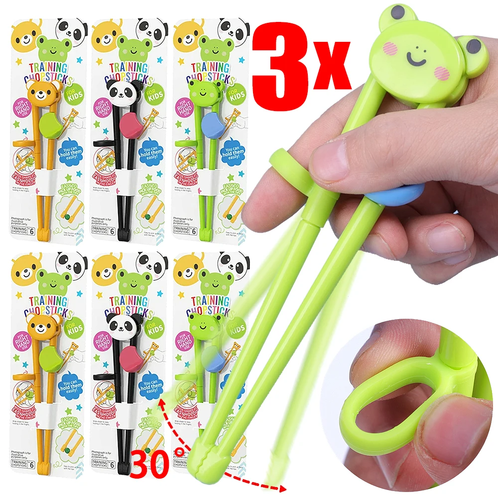 Cartoon Animal Chopsticks for Children Cute Bear Panda Elementary Learning Chopstick Baby Kids Training Tableware Food Sticks