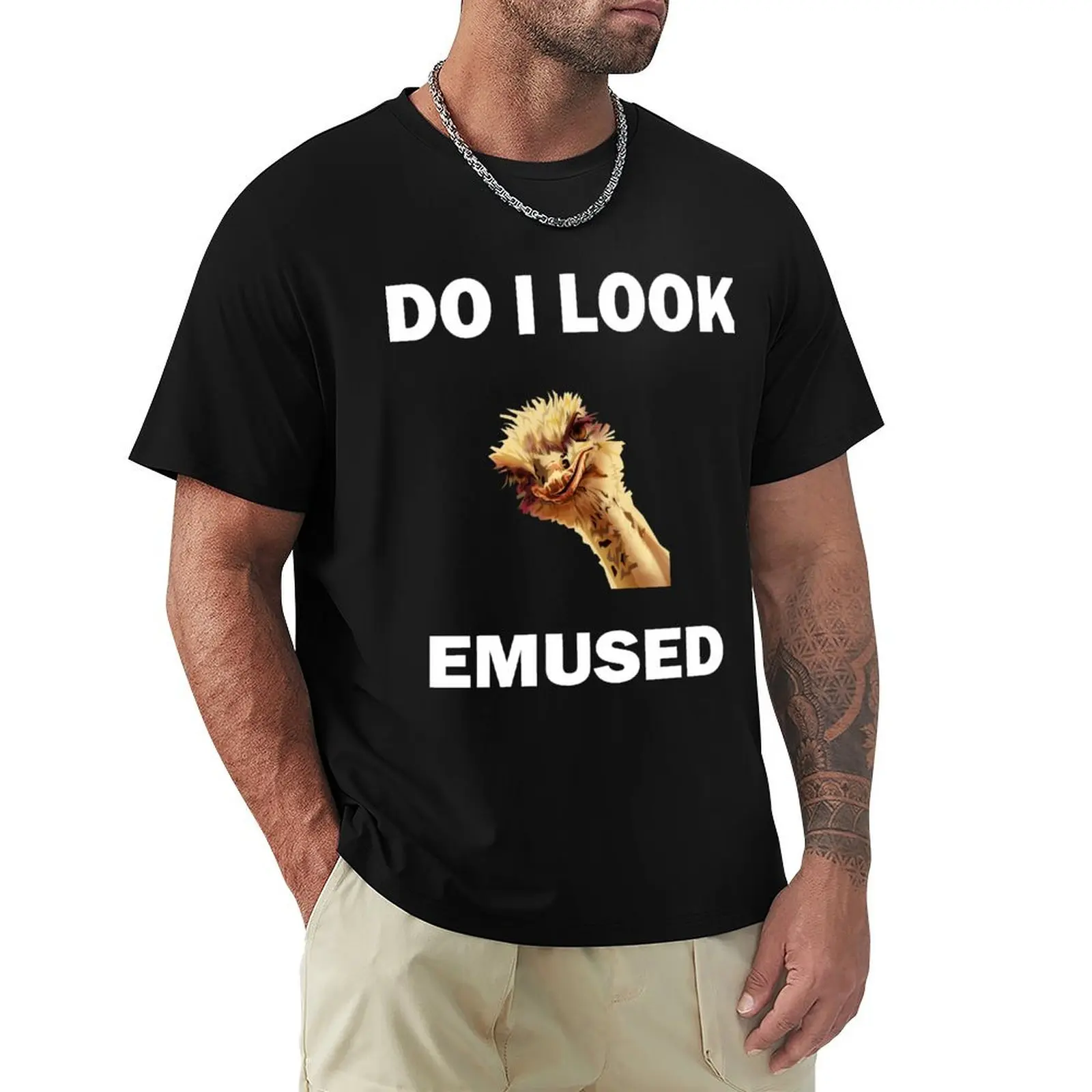 Funny Emu Bird Do I Look Emused Cute Australia Emu T-Shirt blue archive graphics vintage t shirt men