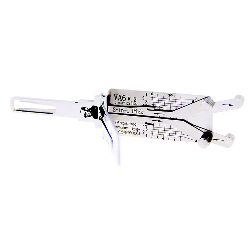 LISHI VA6 V.2 2 in 1 per Renault Citroen Dopo il 2015 Smart Quattro Denti Profondità Auto ock Pick e Decodificatore Chiave Auto Fabbro