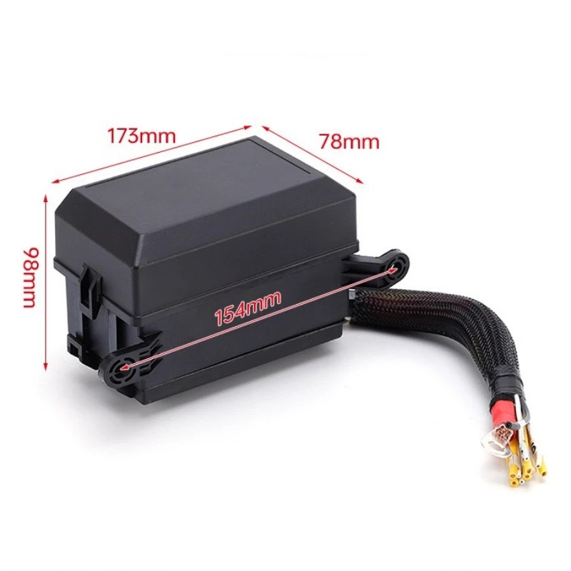 Scatola relè 12V Scatola fusibili relè a 6 vie Scatola relè impermeabile precablata 12 AWG Blocco relè fusibile ATC/ATO a 6 slot per auto marine