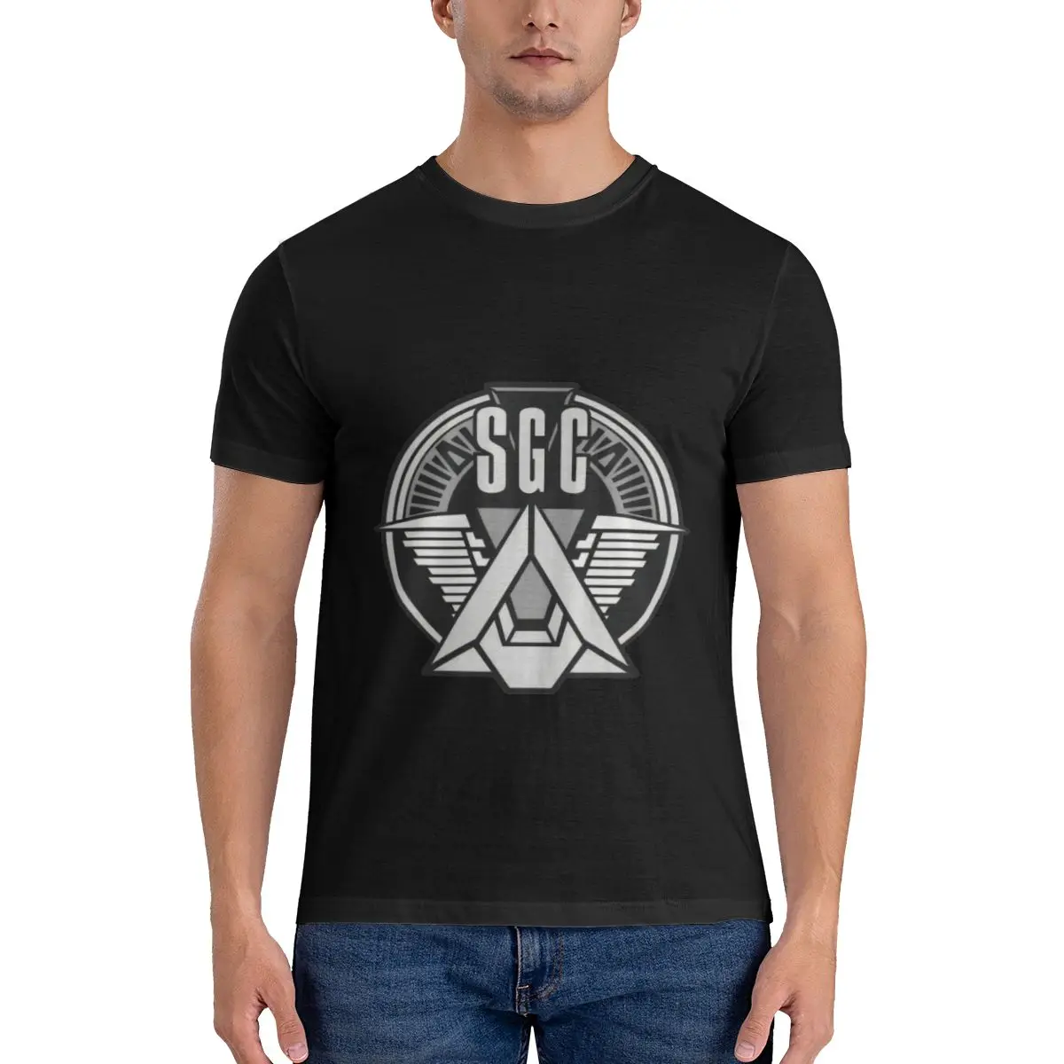 

Stargate Sgc Logo Men's Basic Short Sleeve T-Shirt Funny Print T Shirt