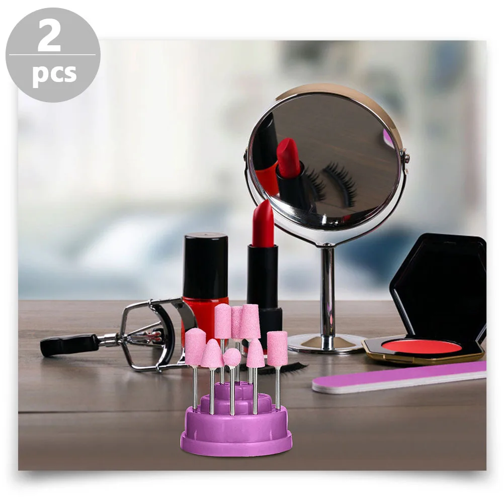 2 stuks nagelboor opbergdoos transparant premium PP manicure accessoire organisator voor desktop stofdichte displayhouder