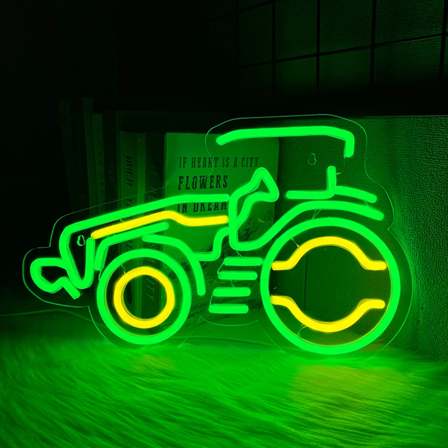 

Tractor Neon Sign, Agricultural Tractor Icon, Usb Powered, Used For Farmhouse, Bedroom, Game Room, Garage Decor, Easy To Hang.