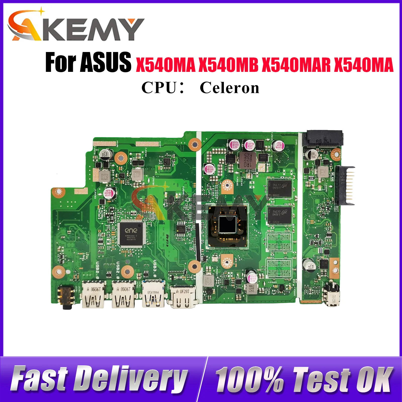 

X540MA Материнская плата для ноутбука ASUS VivoBook X540MB X540MAS F540M X540M A540M R540M D540M X540MA X540MAR Материнская плата с процессором Celeron