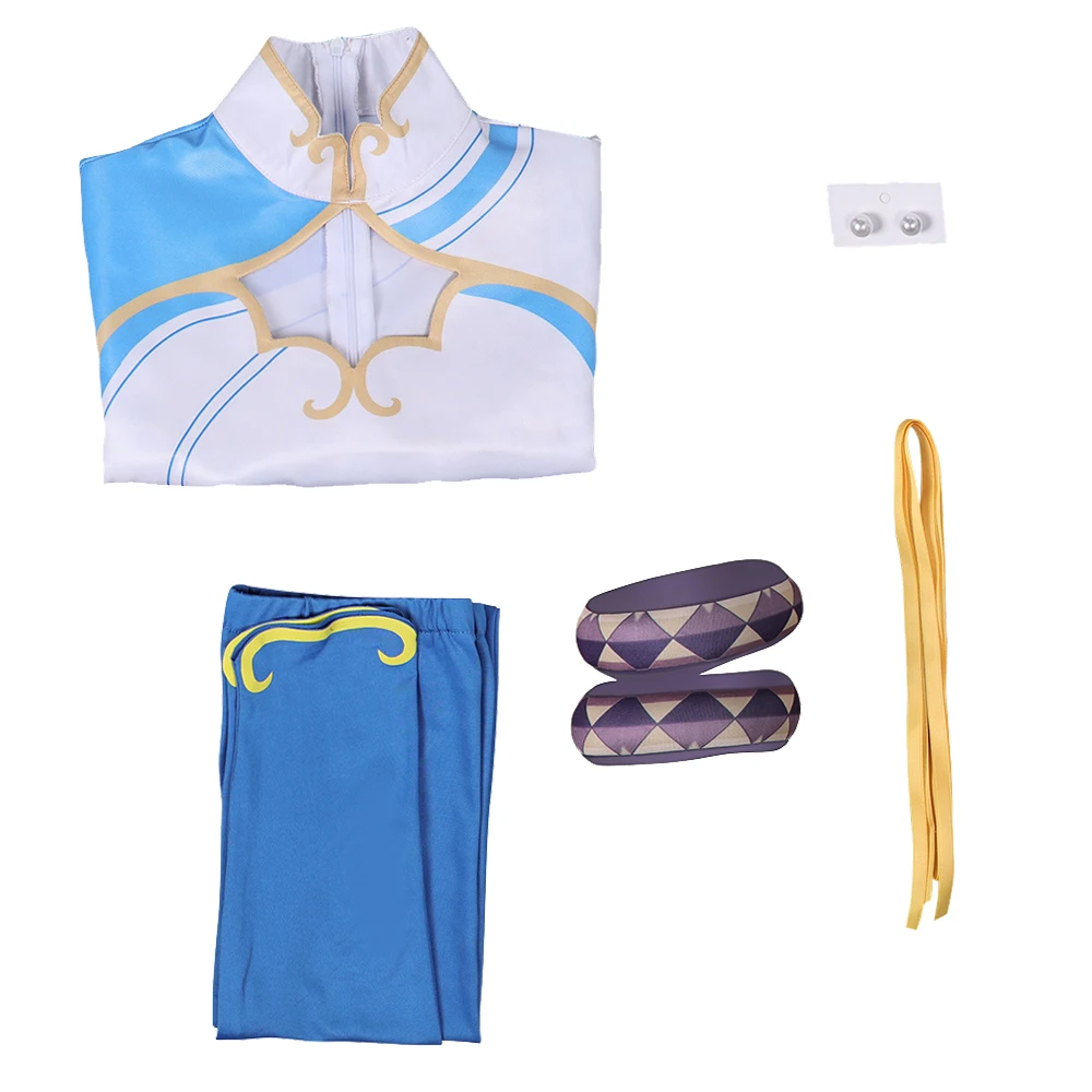 Anime Vechter Spel Sf 7 Cosplay Chun Li Rollenspel Kostuums Cheongsam Vermomming Halloween Carnaval Fantasia Pak Voor Volwassen Vrouwen