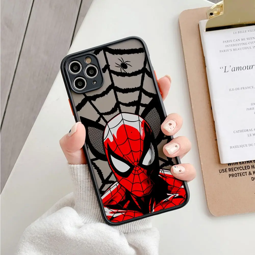 Marvel Spiderman Miles Morales Heroes Translucent Case For iPhone 17E 17 16 16E 15 14 13 12 11 Pro Max 17 Air 8 Plus XR XS Cover view 6