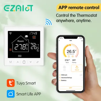 Termostat podlahového vytápění Tuya WiFi programovatelný regulátor teploty pro elektrický plynový kotel Smart Life Funguje s Alexou 10 nejlepší prodej univerzální nábytkové kování - №8