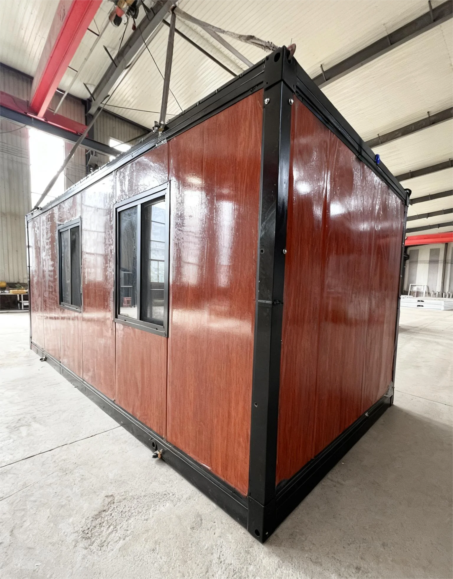 إيداع منزل معياري صغير محمول جاهز. هيكل فولاذي منزل متنقل؛ فيلا مع سقف مدبب #4