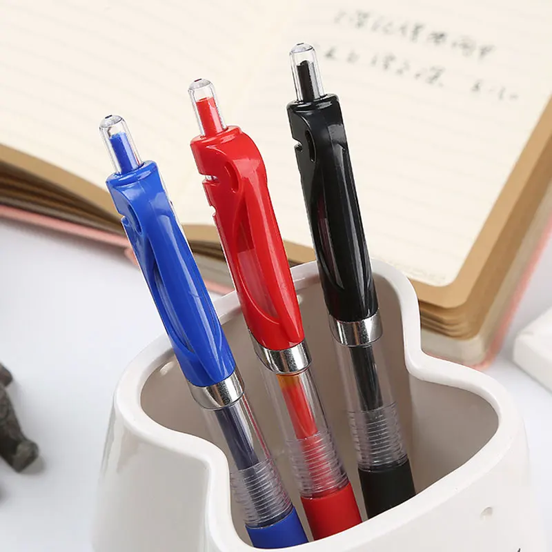 23/33 個格納式ボールペン大容量 0.5 ミリメートルボールペン黒/赤/青交換可能なリフィル学用品